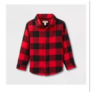 NWOT Cat & Jack Red Plaid Shirt